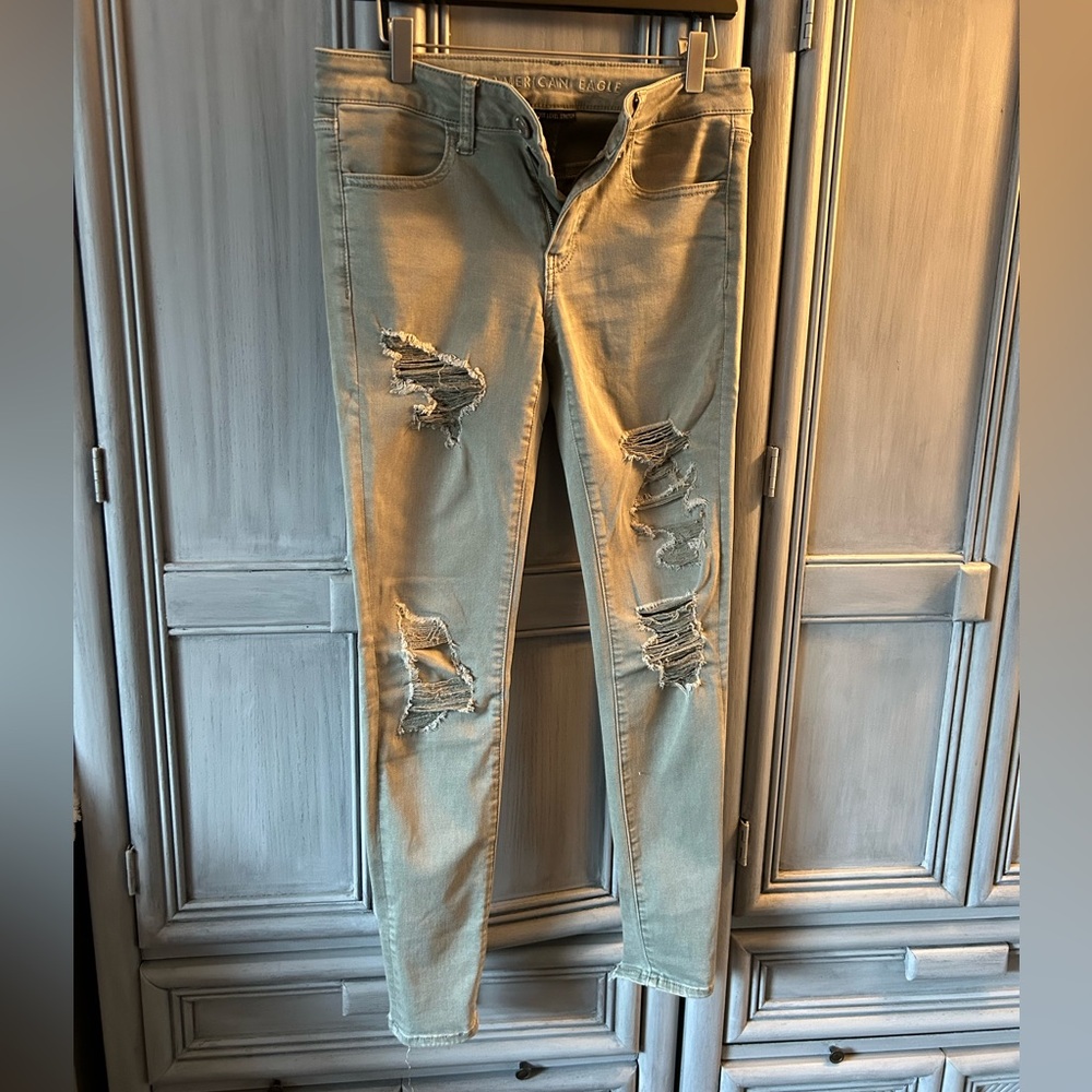 American Eagle Outfitters Green Jeggings